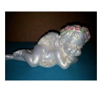 Скульптура ангелочек малая из гипса ск003