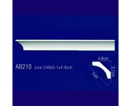 AB210 Плинтус потолочный без орнамента в г. Екатеринбург