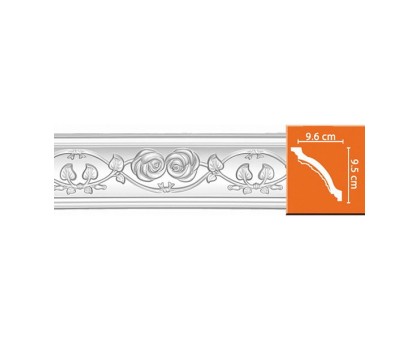 95602 потолочный плинтус с орнаментом DECOMASTER в г. Екатеринбург
