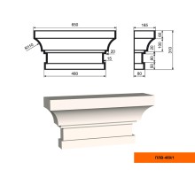 Пилястра ПЛВ - 450/1 (капитель)