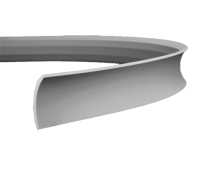 Плинтус потолочный без орнамента Гибкий 1.50.165F