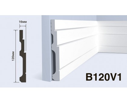 Плинтус Hiwood B120V1 120*16*2000 мм