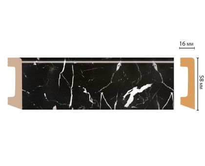 D234-78 ШК/15 Плинтус напольн.DECOMASTER(58*16*2400 мм) в г. Екатеринбург