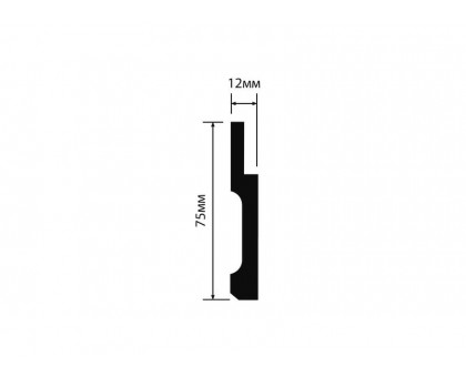 Плинтус Hiwood B75V1NP  75*12*2000 мм