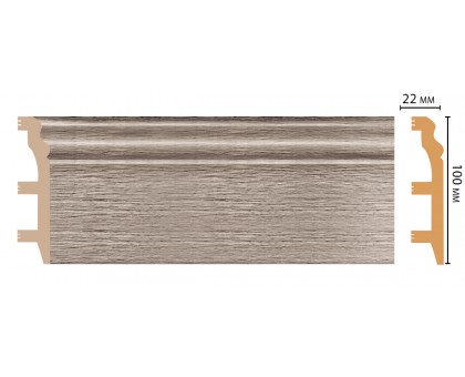 D232-77 ШК/14 Плинтус напольн.DECOMASTER(100*22*2400 мм) в г. Екатеринбург