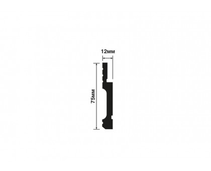 Плинтус Hiwood B75V1L с полоской  75*12*2000 мм