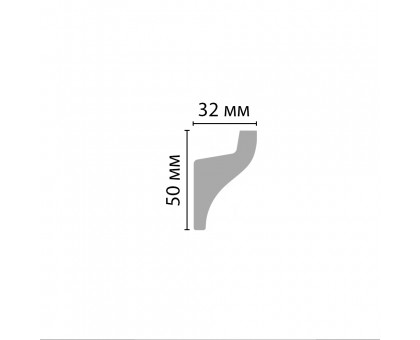 Плинтус потолочный под подсветку Decomaster D506 ДМ (50*32*2000 мм) в г. Екатеринбург