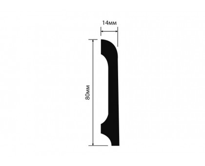 Плинтус Hiwood B80B 80*14*2000 мм