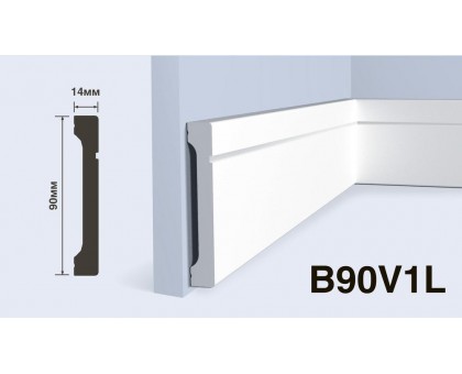 Плинтус Hiwood B90V1L 90*14*2000 мм