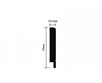 Плинтус Hiwood B70 с полосой 70*10,5*2000 мм