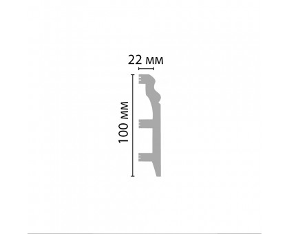 Плинтус напольный D232-1619ДМ (100*22*2400 мм)
