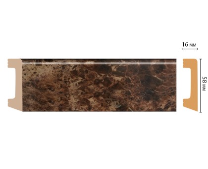 D234-713 ШК/15 Плинтус напольн.DECOMASTER(58*16*2400 мм) в г. Екатеринбург