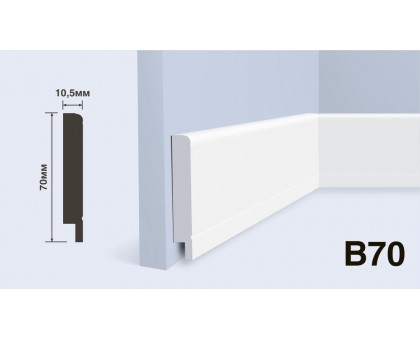 Плинтус Hiwood B70 с полосой 70*10,5*2000 мм