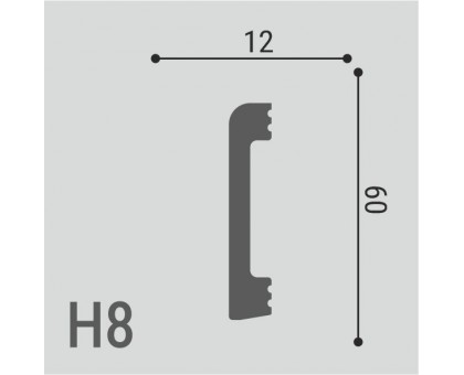 Плинтус напольный XPS POLYMER Н 8 60/12