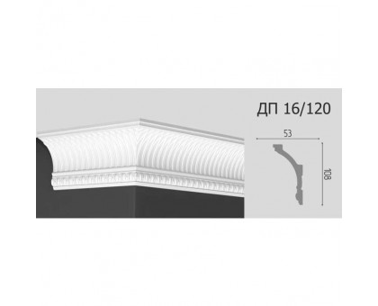 Потолочный плинтус с рисунком ДП 16/120  в г. Екатеринбург