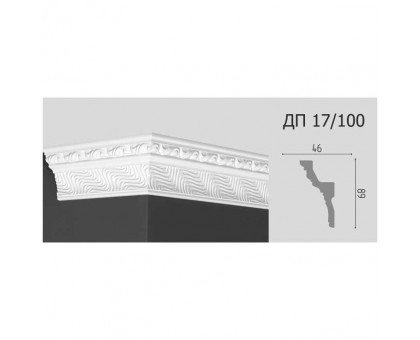 Потолочный плинтус с рисунком ДП 17/100  в г. Екатеринбург