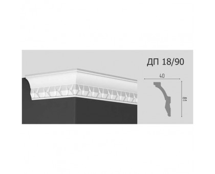 Потолочный плинтус с рисунком ДП 18/90  в г. Екатеринбург