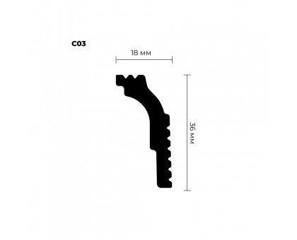 Карниз ударопрочный ПраймДекор iX C03 36/18