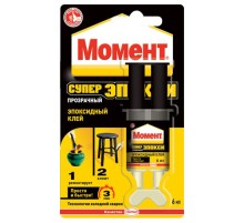 Клей Момент Супер Эпокси, прозр., шприц, 6мл в г. Екатеринбург