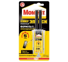 Клей Момент Супер Эпокси Формула 5, прозр., шприц, 14мл
