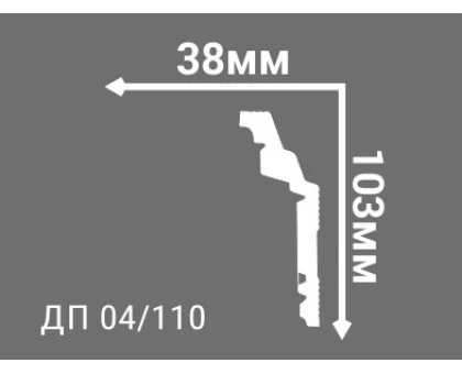 Потолочный плинтус с рисунком ДП 04/110  в г. Екатеринбург