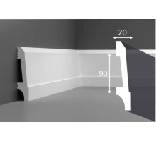 П23, Плинтус 90х20, экополимер