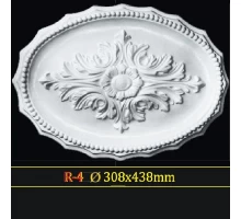 Розетка потолочная из полистирола R4