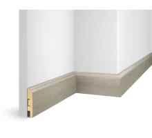 Плинтус 80x16x2400 мм, дуб Светлый, иск. шпон, EP07