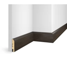 Плинтус 80x16x2400 мм, дуб Темный, иск. шпон, EP07