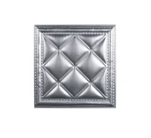 Мягкая стеновая панель  из экокожи Classic 400х400 мм - Silver
