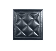 Мягкая стеновая панель  из экокожи Classic 400х400 мм - Aluminium