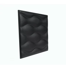 Мягкая стеновая панель из экокожи Wave 400 х 400 мм - Black в г. Екатеринбург