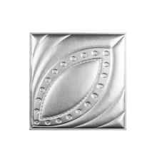 Мягкая стеновая панель из экокожи Petal 400х400 мм - Silver в г. Екатеринбург