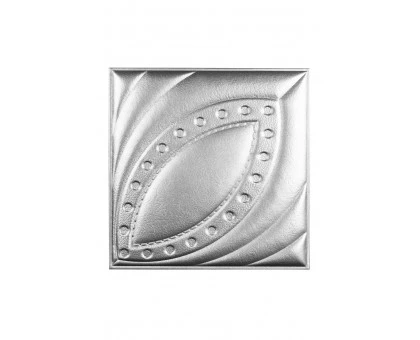 Мягкая стеновая панель из экокожи Petal 400х400 мм - Silver