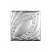 Мягкая стеновая панель из экокожи Petal 400х400 мм - Silver