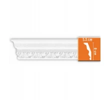 DT 33 гибкий потолочный плинтус с орнаментом DECOMASTER