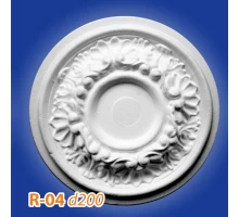 Розетка потолочная из полистирола R04