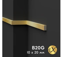 Рейка золотая из ударопрочного XPS ПраймДекор iX B20G 10/20