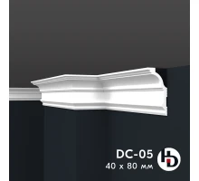 Потолочный плинтус из жесткого XPS ПраймДекор HD DC05 80/40
